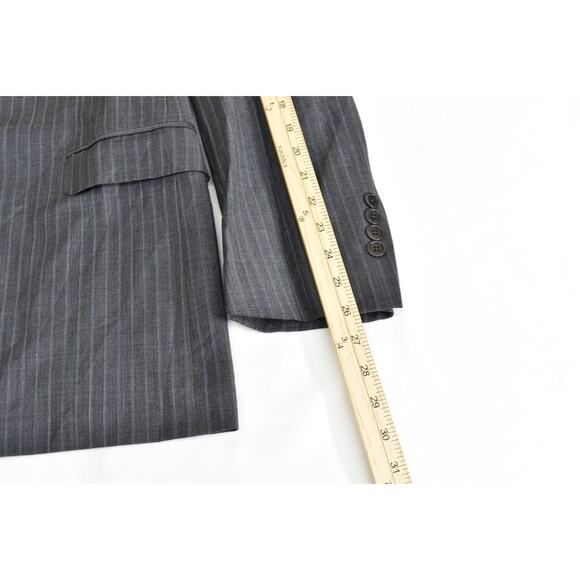 Brooks Brothers Explorer Regent Fit Gray Striped Wool Sport Coat Blazer 48L - Picture 8 of 9